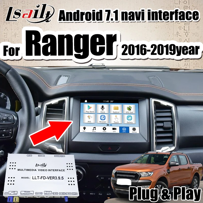 Android 9 0 видеоинтерфейс для Ford Ranger Sync3 встроенный интерфейс carplay от Lsailt|GPS