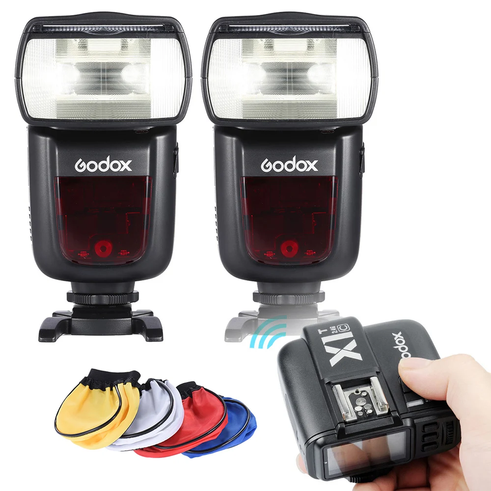 US $470.64 Godox V860IIC ETTL 18000S HSS Master Slave GN60 Speedlite Flash With X1TC TTL 18000s Flash Trigger For Canon EOS Cameras