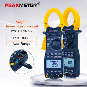 

PEAKMETER Digital Clamp Meter True-RMS Multimeter for AC Voltage Current Reactive Power Frequency With RS232C interface