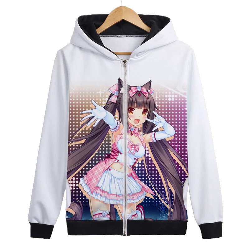 Аниме nekopara игра косплей костюм для мужчин и женщин толстовка с капюшоном пальто на молнии ежедневный карнавал Хэллоуин - Color: as the picture