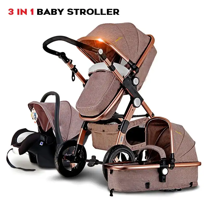 travel system with rubber wheels