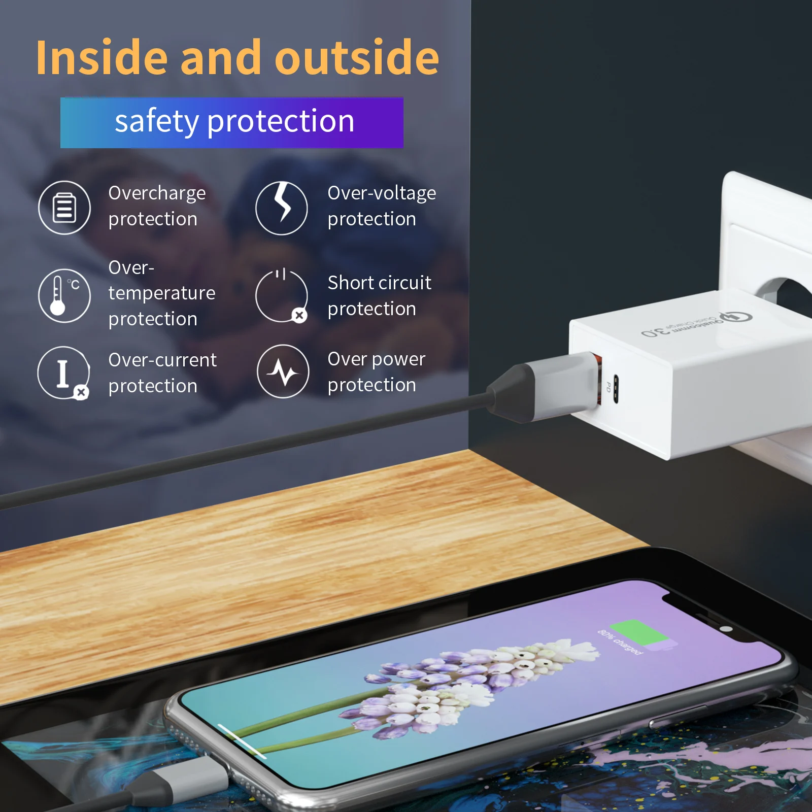 36 Вт Зарядное устройство для мобильного телефона USB зарядное устройство Quick Charge 3,0 FCP Turbo США ЕС Великобритания переходник для samsung S9 iPhone huawei Xiaomi