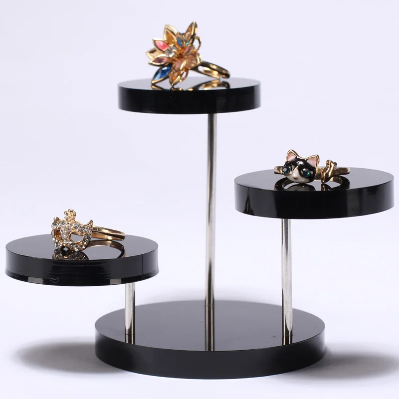 Multi-Layer Acrylic Ring Display Stand Earring Jewelry Holder Rack Gemstone Showcase Mini Anime Action Figure Storage Shelf acrylic display stand doll display holder knife display stand jewelry storage rack car model display holder sword display rack glasses display rack