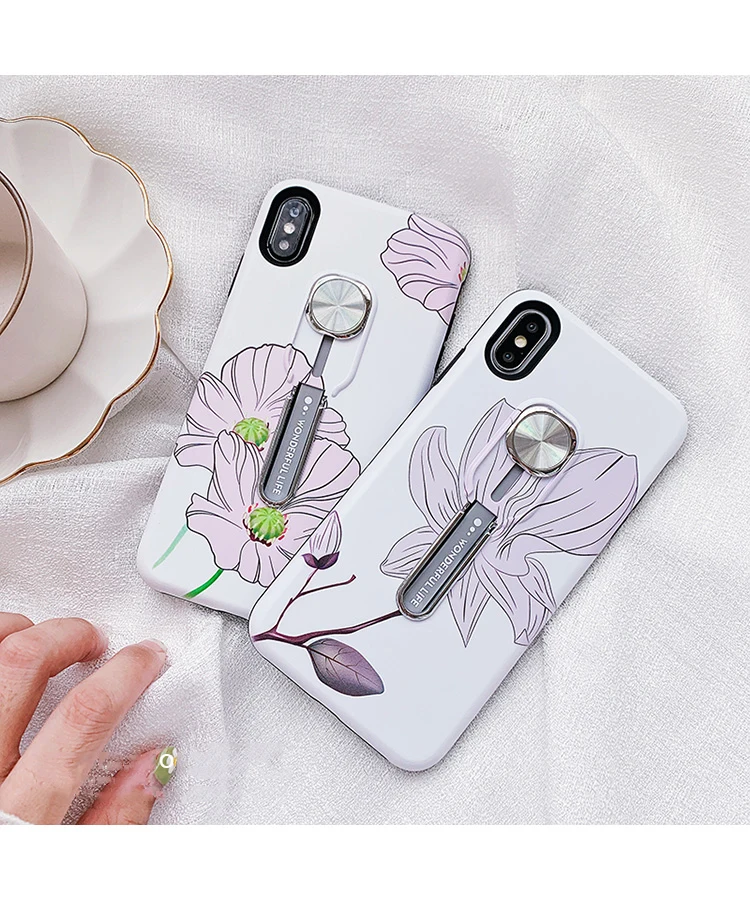 GlamPhoneCase ультрафиолетового Цвет Изменение цветок чехол для iPhone X XS Max XR Жесткий Чехол для iPhone 7 8 6 6s плюс Чехол