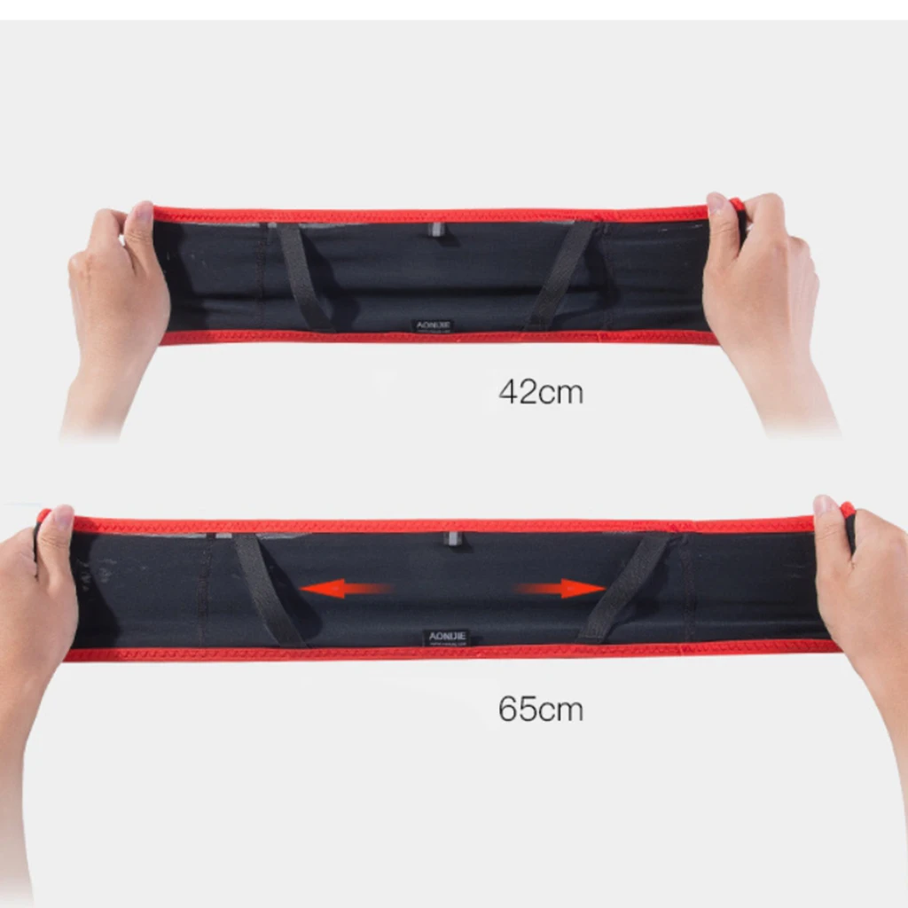 AONIJIE Slim Running Waist Belt Jogging Bag Fanny Pack Travel Money Marathon Gym Trail 6.9'' Phone Holde w/ Reflective Strip