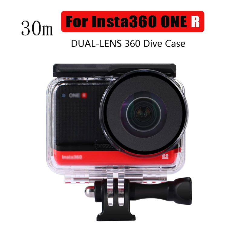 Habitação à Prova Case de Mergulho para Insta360 Protetor para Insta360 Lente Dupla r Caixa Dwaterproof Água Escudo Câmera Panorâmica 360 Mod um