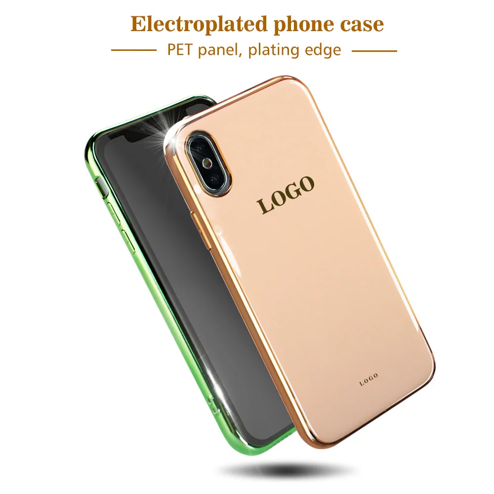 Чехол для iphone X XR XS MAX, цветной Ультратонкий чехол с гальваническим покрытием+ чехол из ТПУ, противоударный чехол для iphone 6 6Plus 7 8 Capa