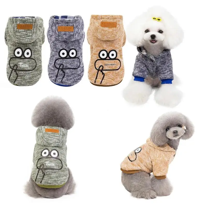 

Dog Jacket Coat Frog Knitted Cotton Coat Pet Dog Winter Clothing Puppy Hoodies Outfit Christmas Winter Warm