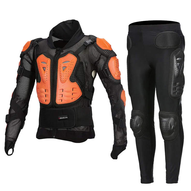 Gpcross Motorcycle Reflective Armor Jackets& Pants Motorbike Full Body Armour Protective Gear Moto Racing Clothing Jackets