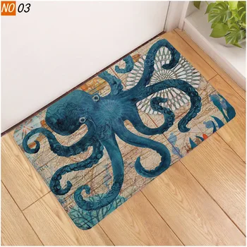 

Wih Ama Turtle Design Flannel Home Decoration Carpet Indoor Rectangular Door Pad Absorbs Water bathroom carpet