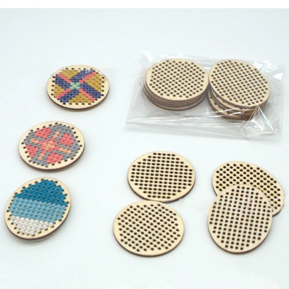 5pcs round 5pcs Oval Отверстие для вышивки крестиком резные деревянные круглые микросхемы овальной формы кости Деревянные Подвески Материал дерево DIY ремесла пакет - Цвет: 5pcs round 5pcs Oval