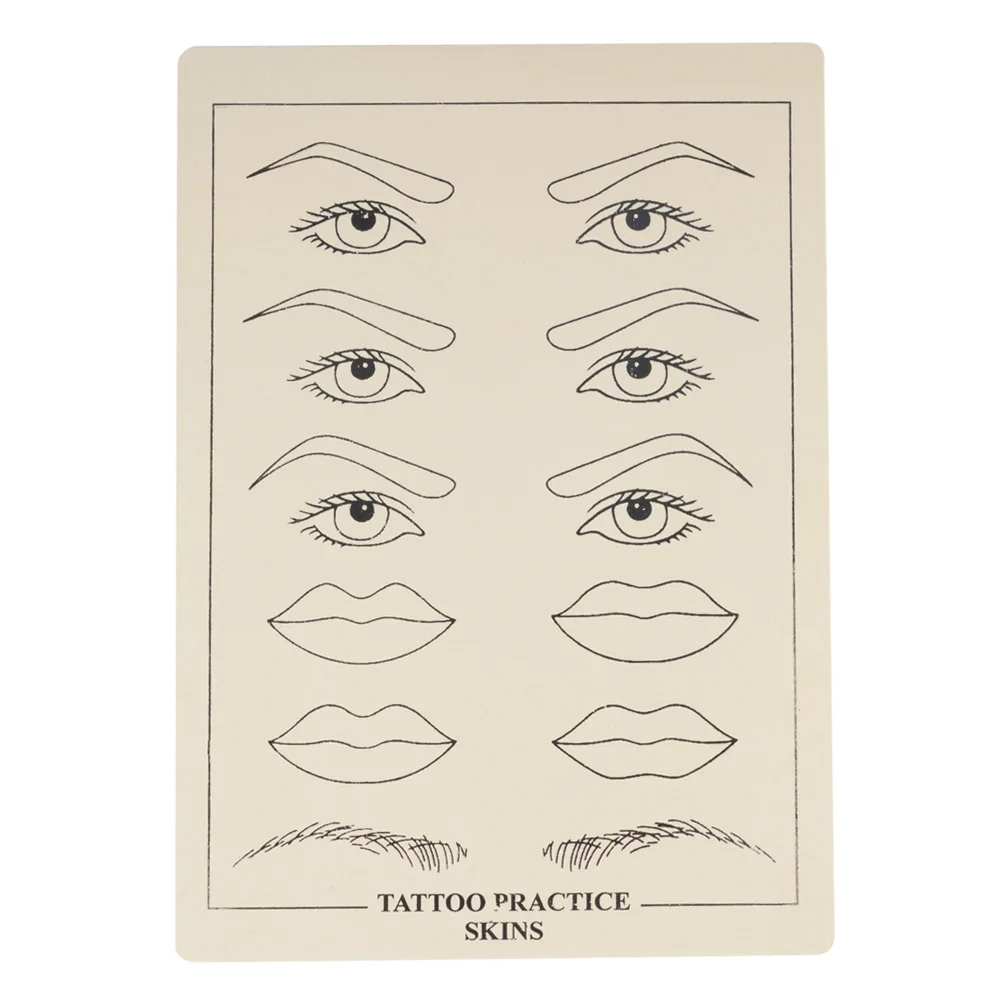 

10pcs Tattoo Practice Skin Top Permanent Makeup Eyebrow Lips For Beginner Tattoo Supplie Accessories