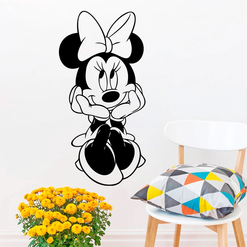 Cartoon Disney Minnie Mouse Wall Sticker For kids Room Decoration Stickers Vinyl Home Decor Wall Decals Removable Art Wallpaper Cartoon Disney Minnie Mouse Wall Sticker For kids Room Decoration Stickers Vinyl Home Decor Wall Decals Removable Art Wallpaper