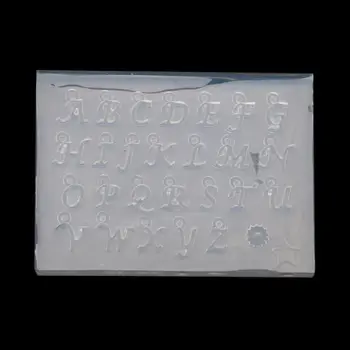 

26 Small Size English Letters Mold Kit Alphabet Pendant UV Resin Silicone Molds F3MD