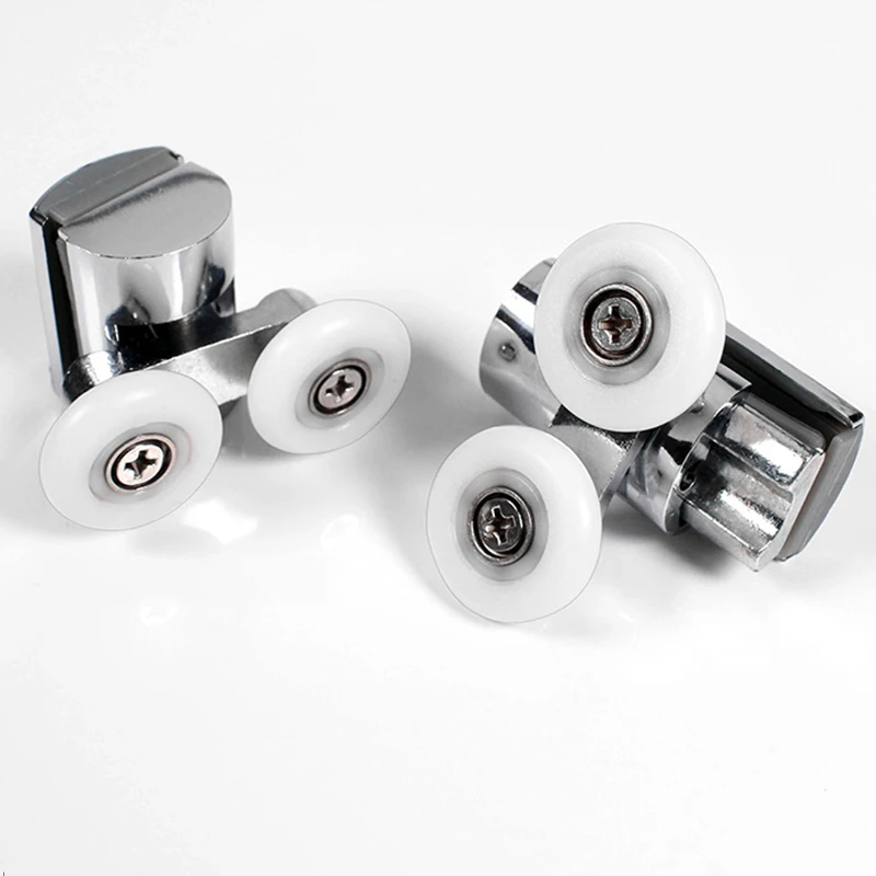 Серебряные колеса для душевой двери ванной комнаты ролики бегуны шкивы 23 мм