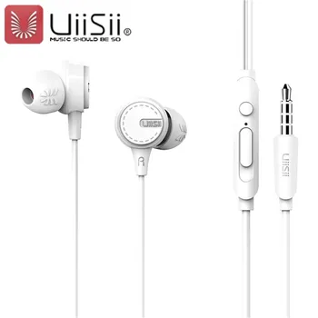 

UiiSii In-ear Leather Headphones Super Bass Stereo Earphone with Microphone 3.5mm for iPhone /Samsung Phone xiaomi MP3