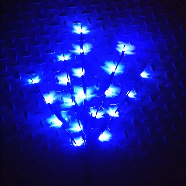 20pcs LED Branch Lights String Willow Warm Color Tree Lamp Indoor Merry Christmas Decoration for Home Party Supplies natal kerst blue