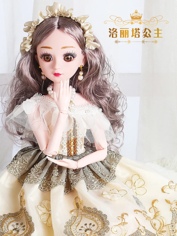 60 см BJD кукла 1/3 с красивой одеждой парики обувь макияж ручной работы красивые игрушки силиконовые куклы реборн игрушки для детей подарок - Цвет: Lolita