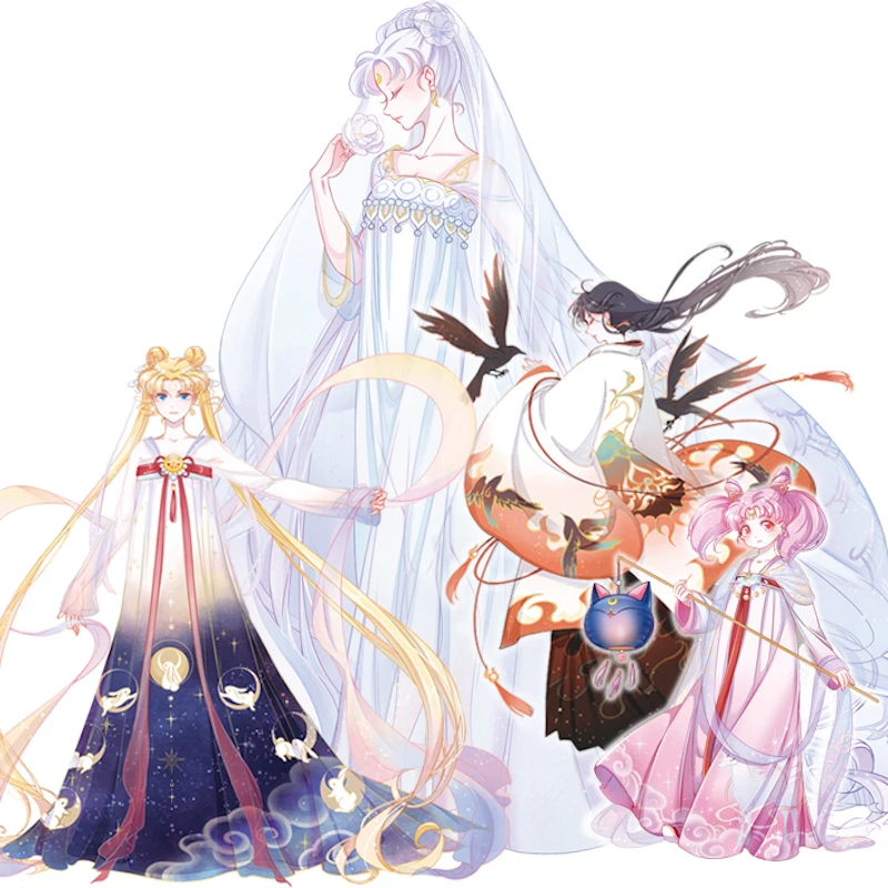 Washi Tape de Anime de 8CM x 3M, pegatina para diario artesanal de dibujos animados, chica bonita, Guerrero, estilo antiguo