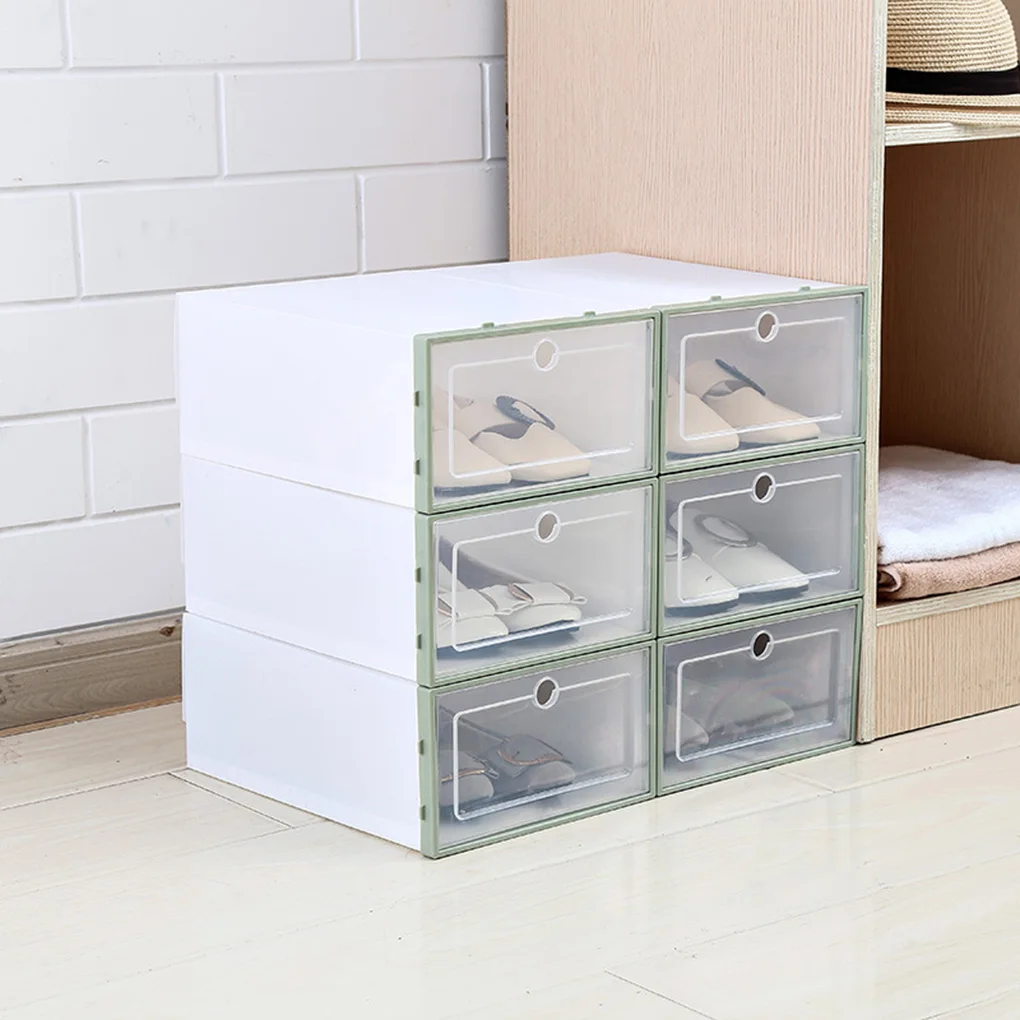 Feiqiong крутая коробка для хранения обуви прозрачный ящик Чехол хранение в штабеле Органайзер высокого качества пластиковые обувные коробки