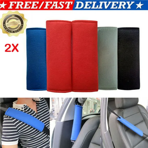 2Pcs Car Seat Belt Pads Harness Safety Shoulder Strap BackPack Cushion Covers Kids Free Shipping