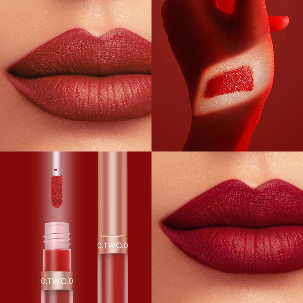 O.TWO.O Pigment For Lip Gloss Matte Velvet Makeup Waterpoof Long Lasting Liquid Lipstick Nude Brown Red Color For Women D01