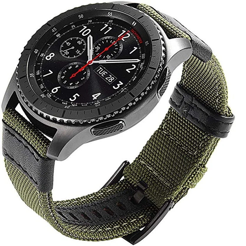 Для Samsung Gear S3 S2 Frontier /Classic galaxy watch 46 42 мм Active 2 44 40 нейлоновый спортивный ремешок