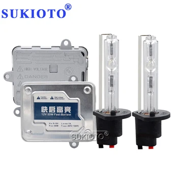 

SUKIOTO 12V 55W Fast Bright AC Slim Ballast Kit Xenon H7 H1 H3 H11 H8 H11 HB3 HB4 9005 9006 Car HID Xenon Headlight Bulb Kit