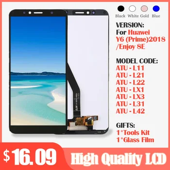 

5.7'' For Huawei Y6 2018 LCD Display Touch Screen With Frame For Huawei Y6 Prime 2018 LCD Screen ATU L11 L21 L22 LX1 LX3 L31 L42