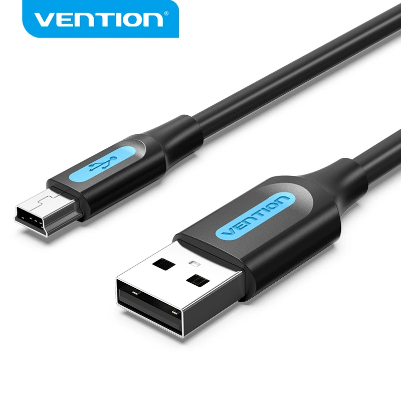 Vention Mini USB Cable Fast Charging USB to Mini USB Data Cable for Digital Camera HDD MP3 MP4 Player DVR GPS Mini USB 2.0 Cable usb c power adapter