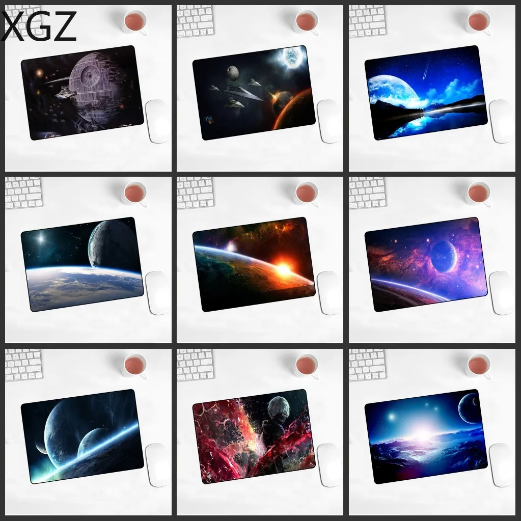 Красивый коврик для мыши XGZ с планетой игровой компьютерный Настольный
