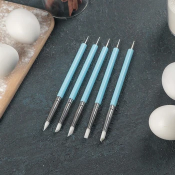 

Set of pastry brushes for decorating "Turquoise", 5 pcs