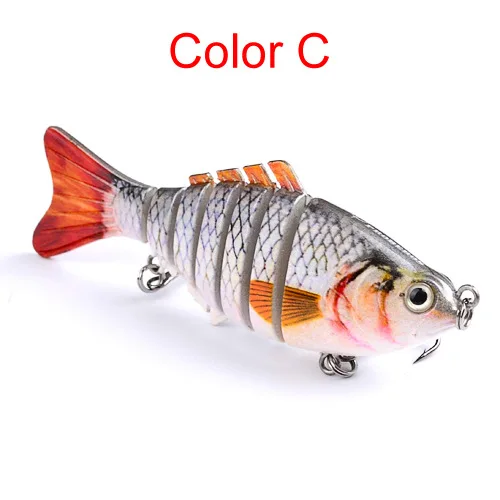 NEW Swimbait Fishing lures 100mm 15g 3D fisheyes bionic fishing hard temptation Crankbait 2 hook bait Pesca crankbait carp bait - Цвет: C