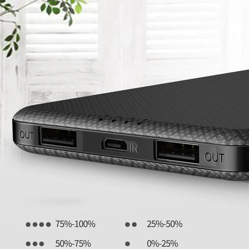 10000 мАч power Bank Тонкий портативный Chager Мобильная Внешняя батарея 2USB power bank Poverbank для Xiaomi iPhone samsung S10