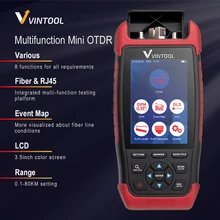 Multifunction Mini OTDR Fiber Optic Reflectometer with 8 Functions 22dB VFL OPM OLS Event Map RJ45 Cable Tester otdr
