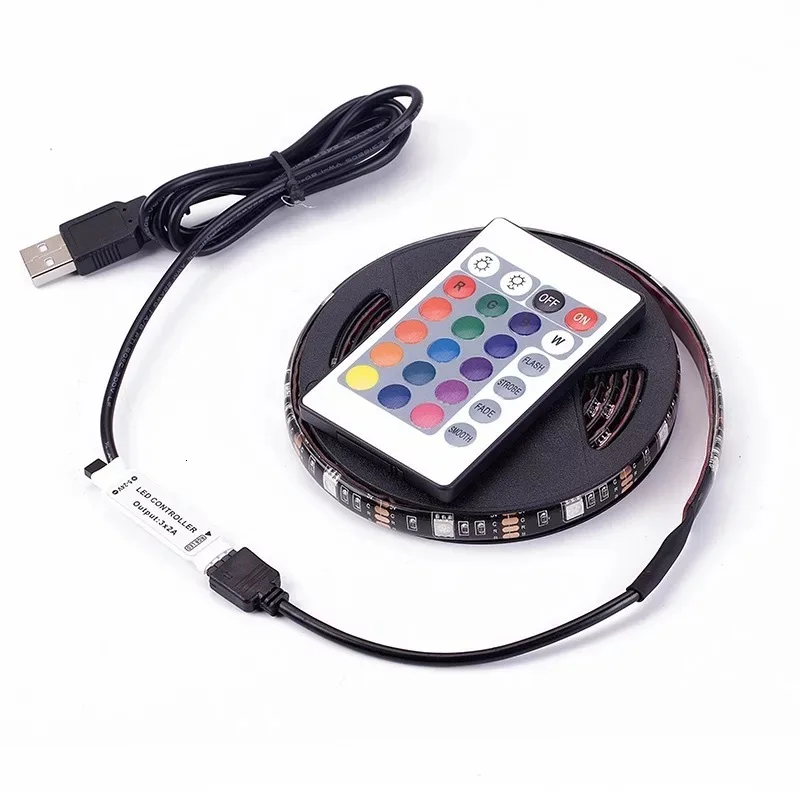 DCOO RGB Светодиодная лента 5050 водонепроницаемая 5 В USB лента с уклоном освещение для телевизора подсветка HD ТВ экран настольный ЖК-монитор для ПК Декор