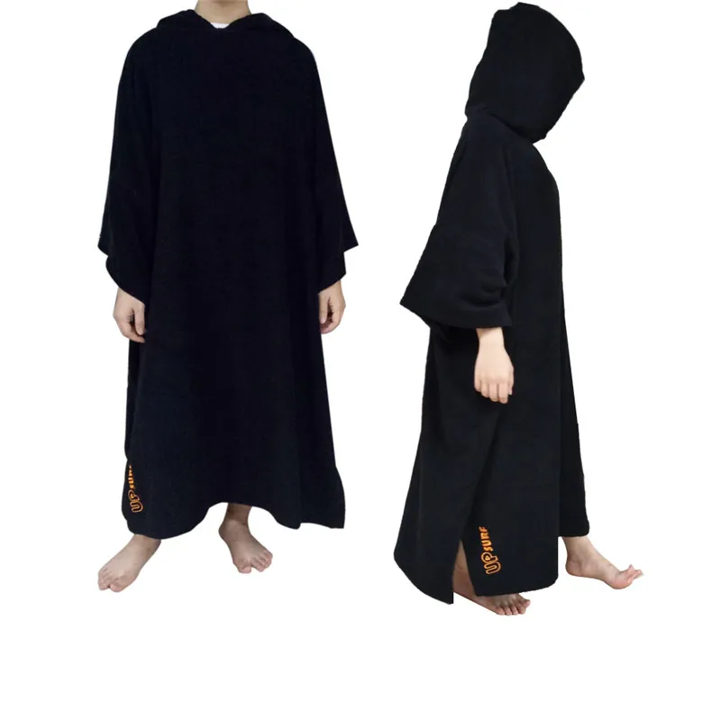

2021 New Surf poncho Wetsuit Changing Robe Poncho towel With Hood for Swim, Surf sports,100% cotton warm, Suitable for adults