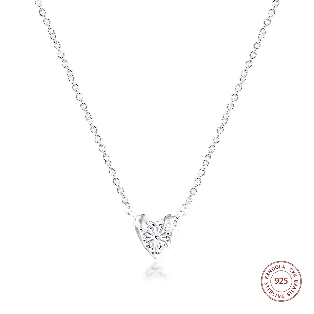 Женское ожерелье с кулоном в виде сердца из серебра 925 пробы|silver jewelry pendants|silver