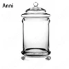 Creativity Clear Glass Bottle European Modern Transparent Crystal Candy Snacks Storage Jar with Lid Wedding Decoration Ornaments 3