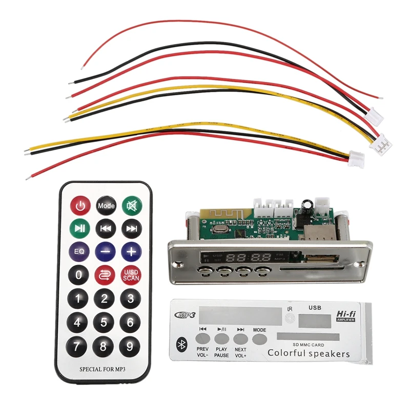 

DV12V Car MP3 Decoding Board with Remote Control Aux Player Usb/Sd/Audio Fm/Bluetooth