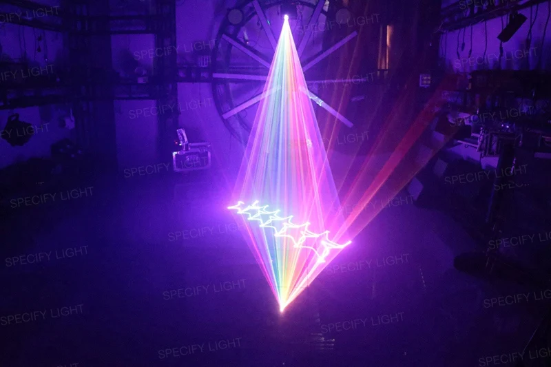 DMX-512 2D+3D Multi Color 1W RGB Laser Light DJ Stage Aluminum Auto Sound Laser Projector Bar Disco KTV Party Light Decoration (13)