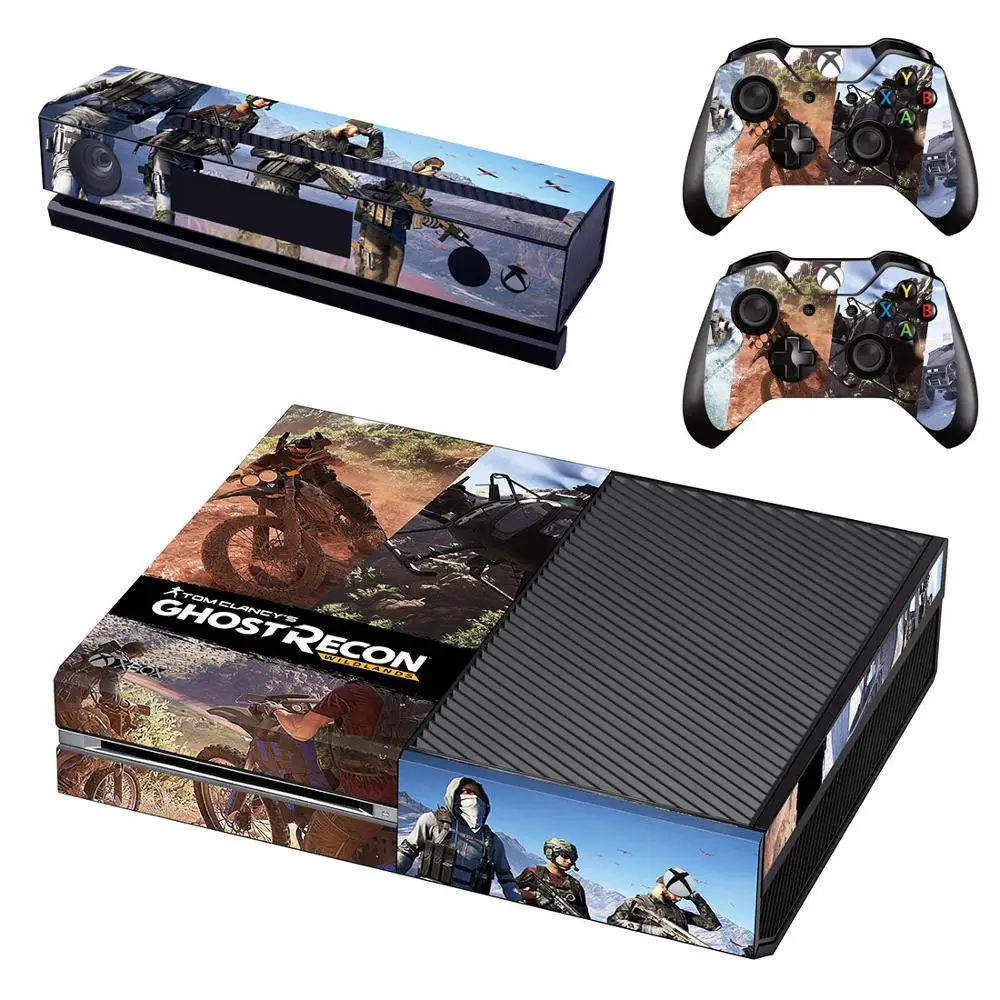 GSTM2860 Наклейка Ghost Recon wildland для Xbox One консоли и Kinect и 2 контроллеров для Xbox One - Цвет: GSTM2860