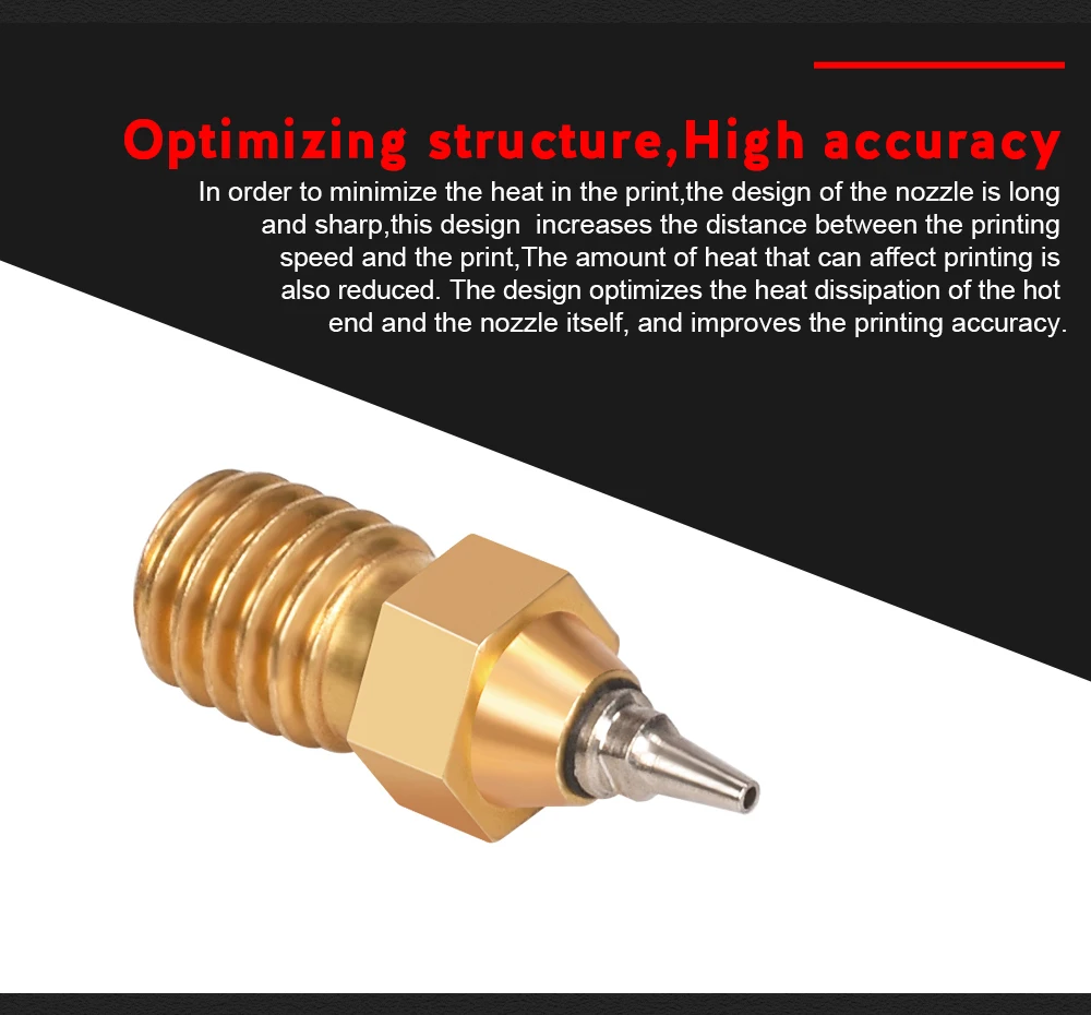 Высокое качество латунная насадка Budaschnozzle1.1 0,2 мм/0,3 мм/0,4 мм/0,5 мм Высокая Температура для 3D-принтеры s Hotend 3D-принтеры сопла