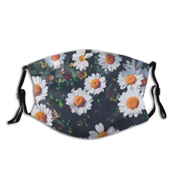 

Anti Dust Mask With Filter PM 2.5 Face Mouth Cover, Daily Healthy Daisy Windproof Face Masks Reusable