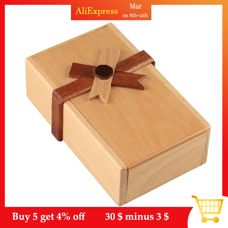 Caja Mágica De Madera Luban Con Compartimentos Ocultos – Caja Rompecabezas En Forma De Corazón Para Anillos Y Collares, Ideal Como Estuche Sorpresa Para Regalos A Tu Pareja, Para Mayores De 14 Años