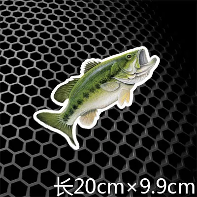 Ocean Fish Lure Car Stickers Cool Realistic Carp Go Sea Fishing