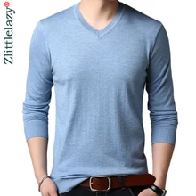 Новинка, повседневный Тонкий полосатый вязаный Однотонный свитер, Мужская одежда, Джерси, mensluxury пуловер и свитеры для мужчин, мужская мода 93051