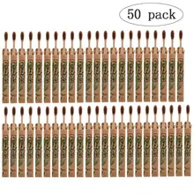 50/4/1 шт. Зубная щётка натуральный бамбук ручка радуги отбеливания Мягкая зубная щетка с бамбуковой щетиной экологически чистые зубы щетка для полости рта