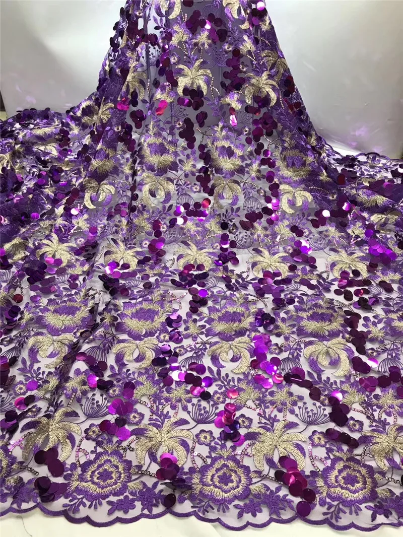 

\New design JRB-8.1408 Nigerian French sequins Lace Fabric Luxury embroidered Net Lace fabric