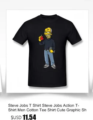 Футболка Steve Jobs, футболка Steve Jobs, Мужская футболка с графическим рисунком, забавная хлопковая Базовая футболка с короткими рукавами, большие размеры